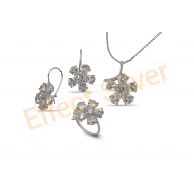 Silver Set - "Flower Garden"
